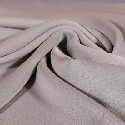 Tissu Crêpe satin mat Gris argent x10cm