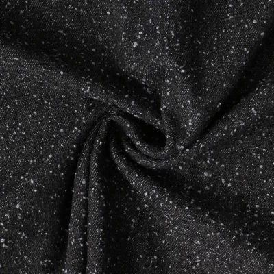 Tissu Jean Denim griffé Noir - Par 10 cm