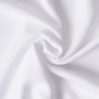 Tissu Crêpe de Viscose Mona uni Blanc - Par 10 cm