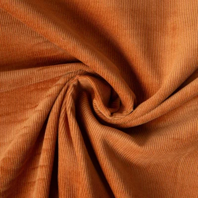 Tissu Velours milleraies Lilou uni  Marron clair - Par 10 cm