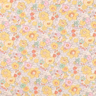 Tissu Liberty of London Betsy Jaune - Par 10 cm