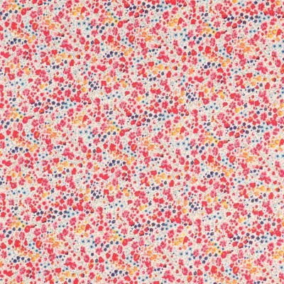 Tissu Liberty of London Phoebe Rouge et bleu - Par 10 cm