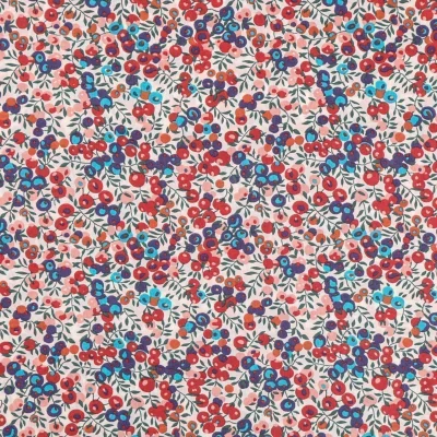 Tissu Liberty of London Wiltshire Rouge - Par 10 cm