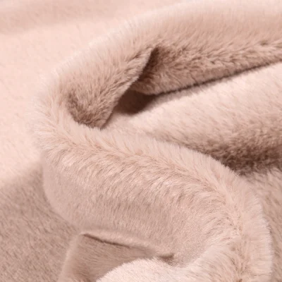 Tissu Fausse fourrure Ultra douce  Bear sur fond Beige sable - Par 10 cm