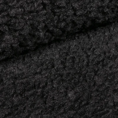 Tissu Fausse fourrure bouclette XL Noir - Par 10 cm
