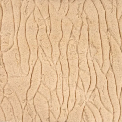 Tissu Fausse fourrure Malou uni Beige sable - Par 10 cm