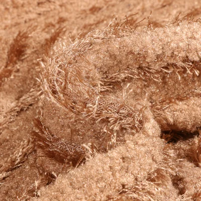 Tissu  Fausse fourrure Polina sur fond Beige - Par 10 cm