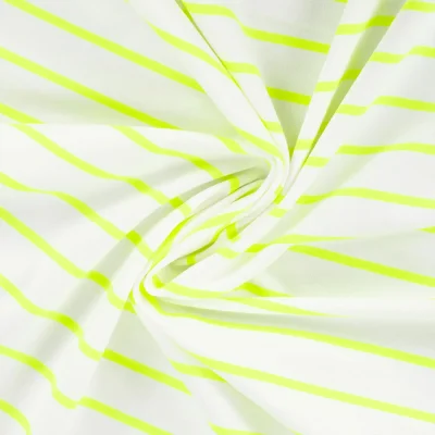 Tissu Sweat léger envers gratté rayé Blanc - Par 10 cm
