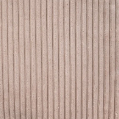 Tissu Minky Ultra doux uni côtelé envers doudou Beige sable - Par 10 cm