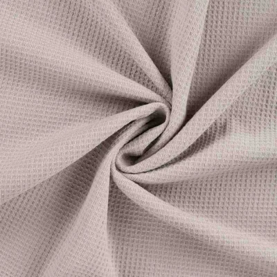 Tissu Nid d&#039;abeille envers éponge uni Bambelux Taupe - Par 10 cm