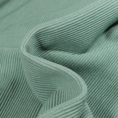 Tissu Jersey côtelé Ottoman uni  Vert d&#039;eau - Par 10 cm