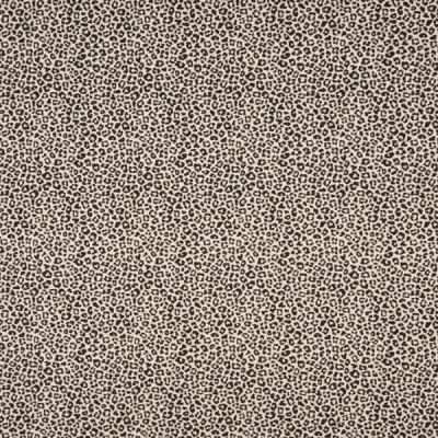 Tissu Jersey Coton Motif Léopard Marron sur fond Beige sable - Par 10 cm