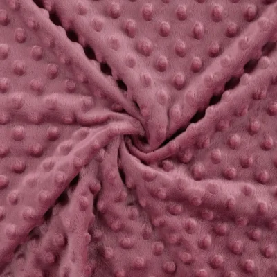 Tissu Minky Ultra doux Pois uni Vieux rose - Par 10 cm