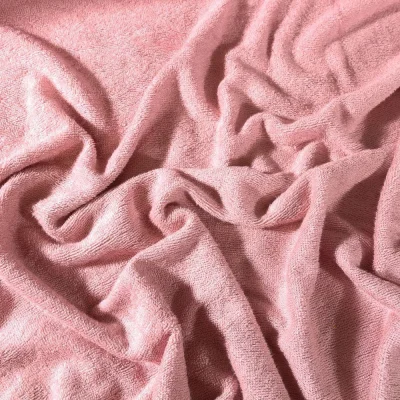 Tissu Eponge Bébé Bambou Tout doux Vieux rose - Par 10 cm