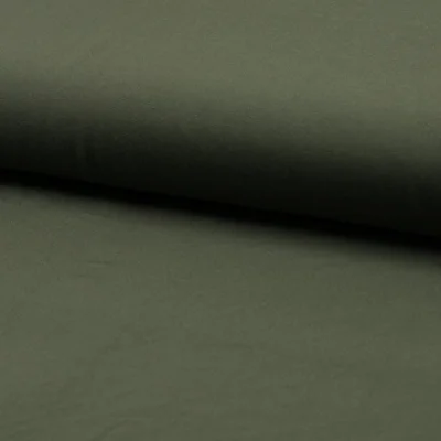Tissu Viscose Twill uni Vert kaki - Par 10 cm