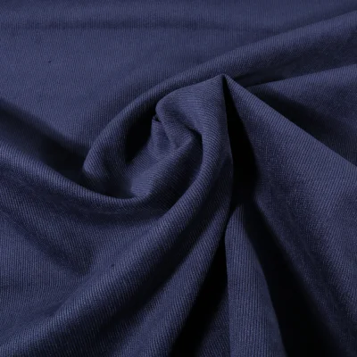 Tissu Velours milleraies uni Bleu marine - Par 10 cm