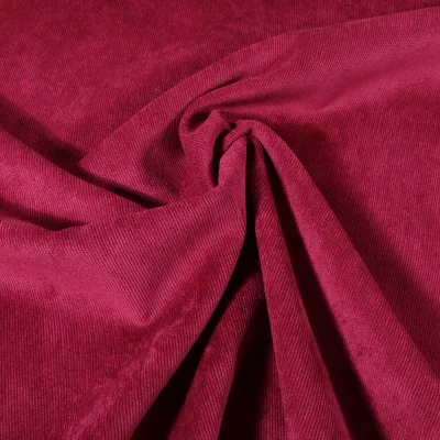 Tissu Velours milleraies uni Bordeaux - Par 10 cm
