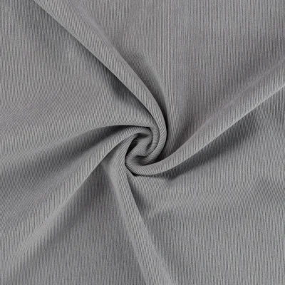 Tissu Velours milleraies uni  Gris - Par 10 cm