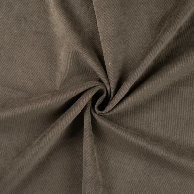 Tissu Velours milleraies uni  Marron foncé - Par 10 cm
