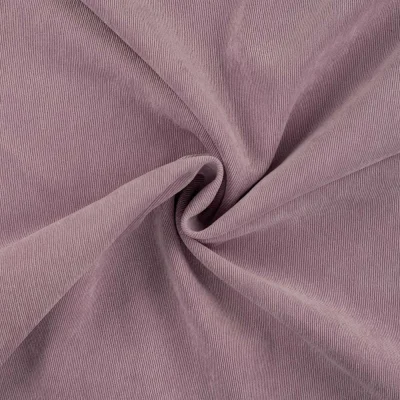 Tissu Velours milleraies uni Vieux rose - Par 10 cm