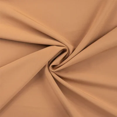 Tissu Sergé extensible uni Camel - Par 10 cm