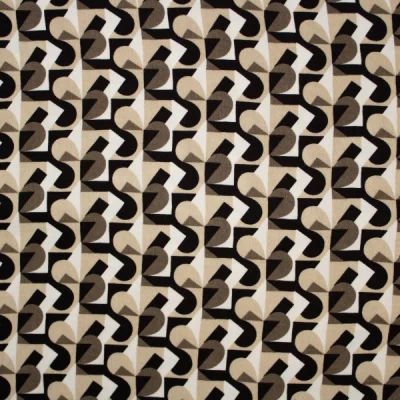 Tissu Viscose Twill Papier peint sur fond Beige - Par 10 cm