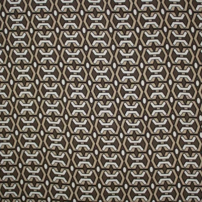 Tissu Viscose Twill Graphic Sand sur fond Beige sable - Par 10 cm