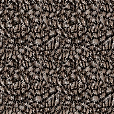 Tissu Bengaline imprimé Lilou marron sur fond Noir - Par 10 cm