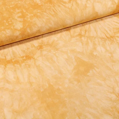 Tissu Viscose texturé Tye and dye sur fond Jaune - Par 10 cm