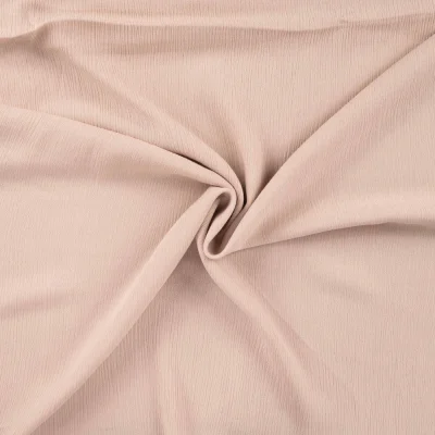Tissu Crépon de Viscose uni Beige - Par 10 cm