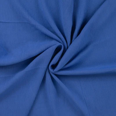 Tissu Crépon de Viscose uni Bleu roi - Par 10 cm