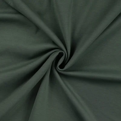 Tissu Jersey Scuba aspect Modal uni Vert foncé - Par 10 cm