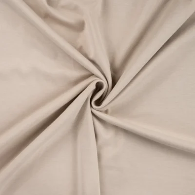 Tissu Jersey Scuba aspect Modal uni Beige - Par 10 cm