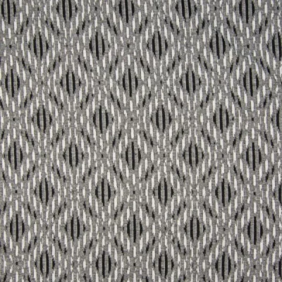 Tissu Jersey Jacquard  Losanges sur fond Gris - Par 10 cm