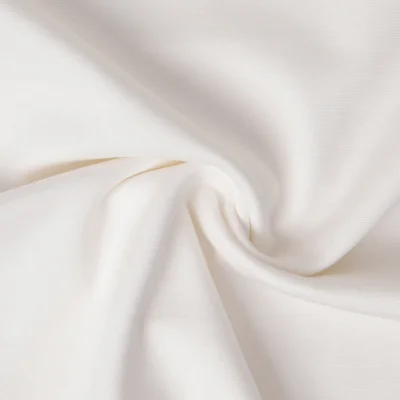 Tissu Jersey Milano brossé uni Ecru - Par 10 cm
