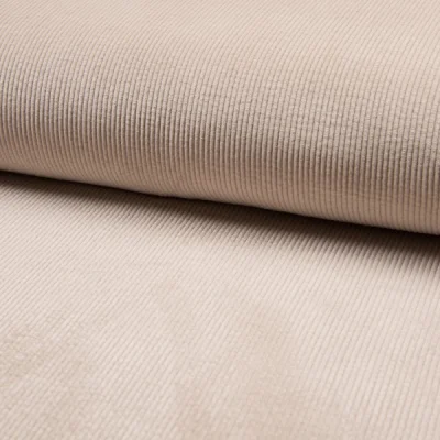Tissu Velours côtelé lavé uni Beige - Par 10 cm