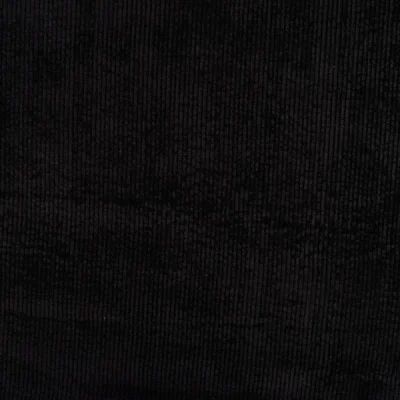 Tissu Velours côtelé lavé uni Noir - Par 10 cm