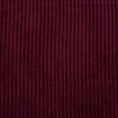 Tissu Velours côtelé lavé uni Bordeaux - Par 10 cm