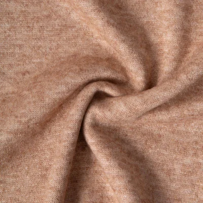 Coupon Tissu Maille Viscose lourde Maelis uni  Camel - Coupon de 20 cm