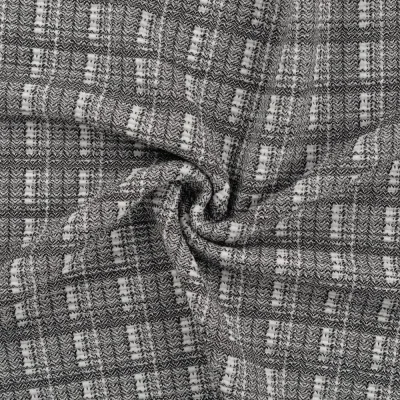 Tissu Jersey Jacquard côtelé Heavy filia sur fond Gris - Par 10 cm
