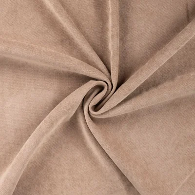 Tissu Velours tissé uni Beige - Par 10 cm