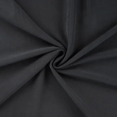 Tissu Jersey Modal satiné uni Noir - Par 10 cm