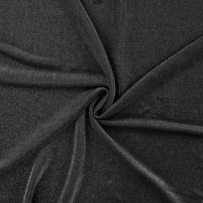 Tissu Maille Lurex Argenté sur fond Noir - Par 10 cm