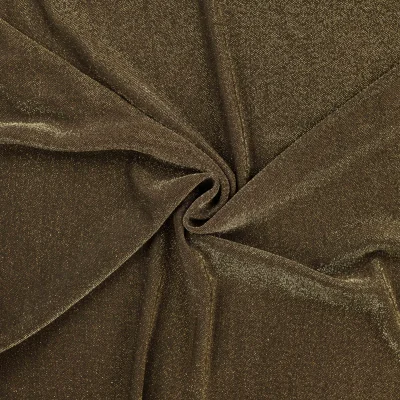 Tissu Maille Lurex Or sur fond Doré - Par 10 cm