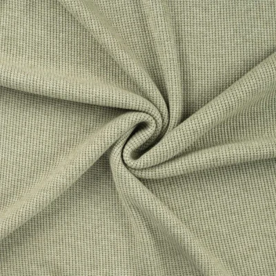 Tissu Maille Jersey Tricot uni Vert - Par 10 cm