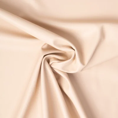 Tissu Simili cuir souple envers velours ras uni Beige - Par 10 cm