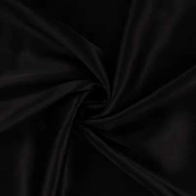 Tissu Viscose   Olivia touché Satin uni  Noir - Par 10 cm