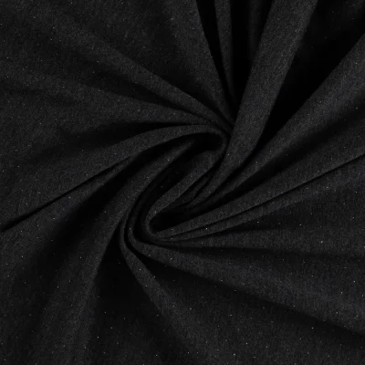 Tissu Maille Polyviscose extensible Lurex Gris ardoise profond - Par 10 cm
