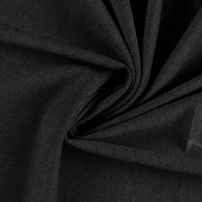 Tissu Maille Polyviscose extensible uni Gris anthracite - Par 10 cm