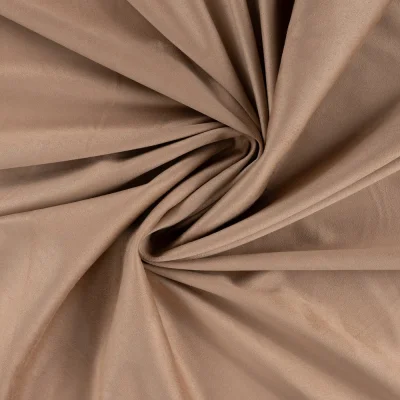 Tissu Suédine double face uni Beige - Par 10 cm